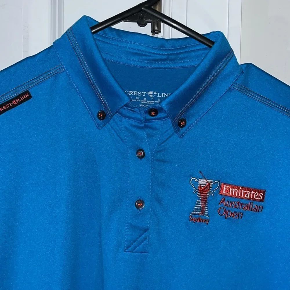New Blue Red Australia Open Tour Model Emirates Air Women’s Golf Polo Shirt M